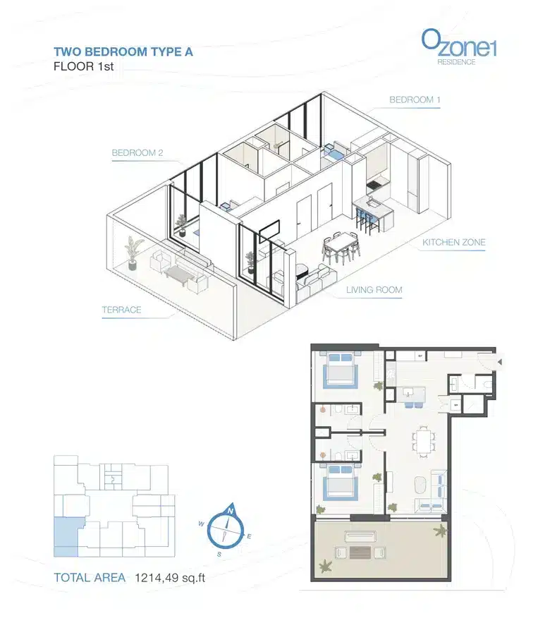 2 bedroom at Ozone1 Residences