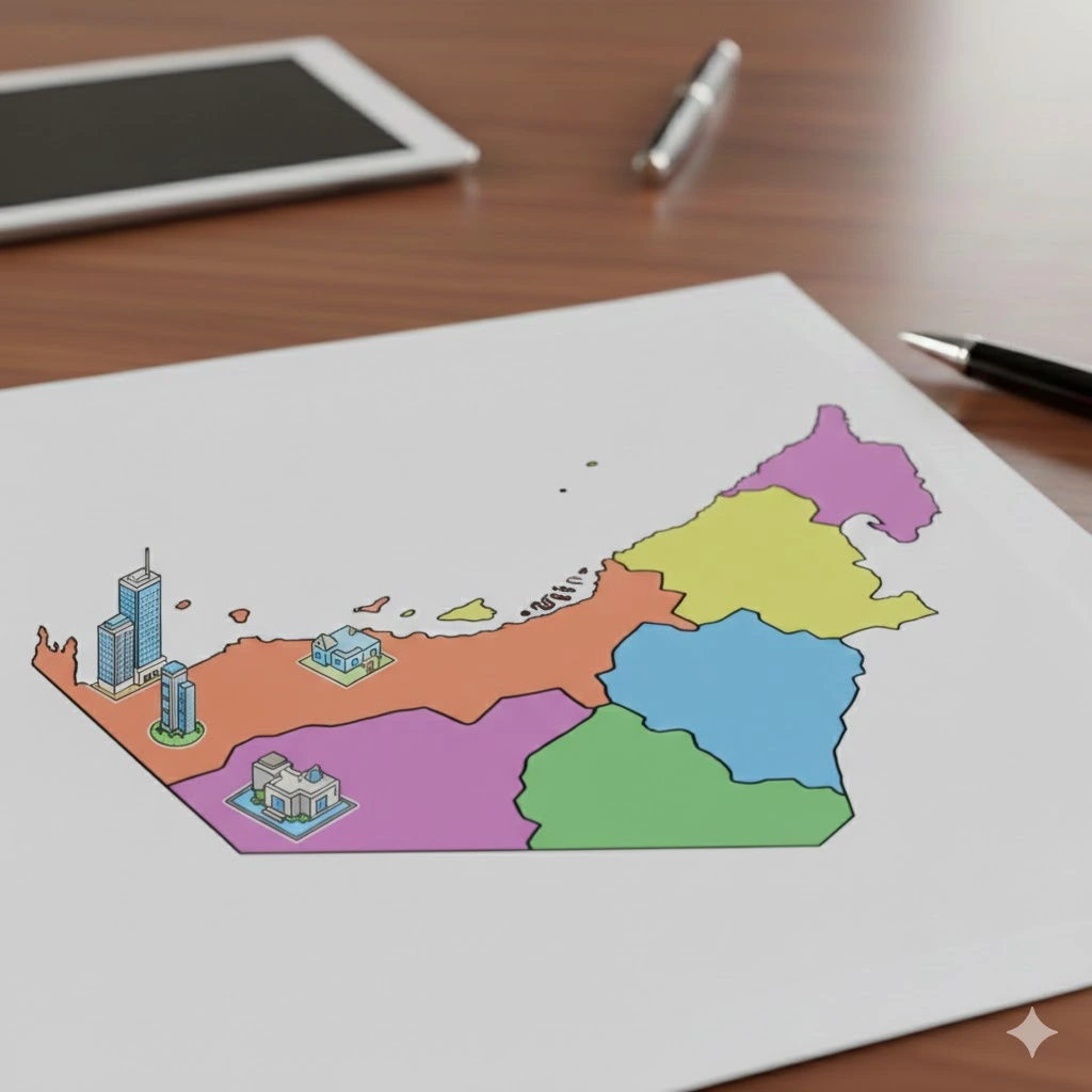خريطة مناطق الشارقة الاستثمارية