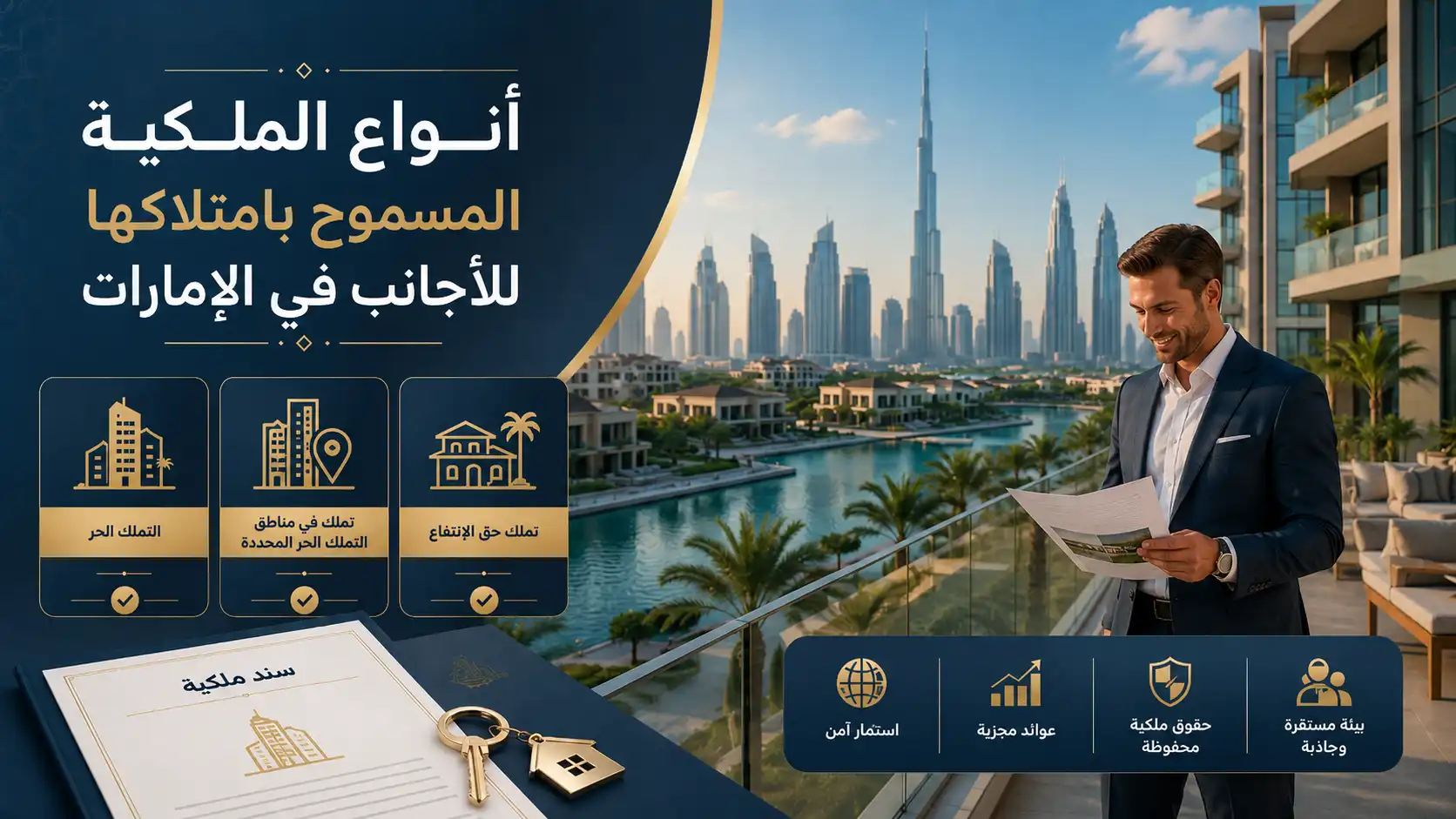 أنواع الملكية المسموح بامتلاكها للاجانب في الامارات